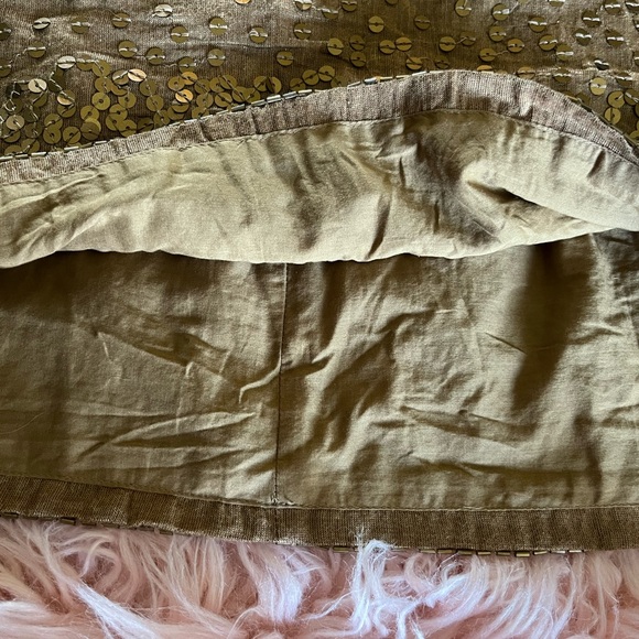 Jennifer Lopez Gold Beaded & Sequin Skirt Size 10 NEW - Picture 5 of 11